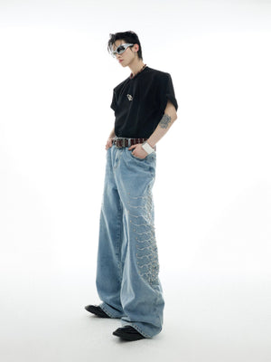 Washed Rivet Straight-Leg Jeans - product image 4