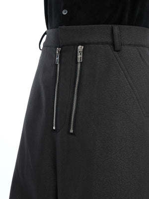 Metal Double-Zip Straight-Leg Trousers - product image 3