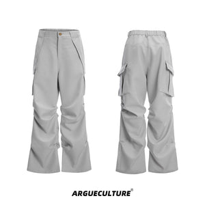 Oversized-Cargo-Pants-with-Pleats-Droopy-Streetwear-Trousers-Gray-Bottoms