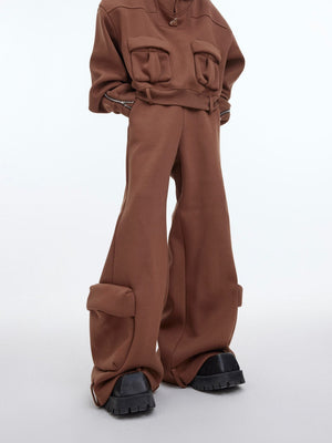 Oversized-Hoodie-Set---Fleece-Lined-With-Deconstructed-Pockets-Brown-Pants
