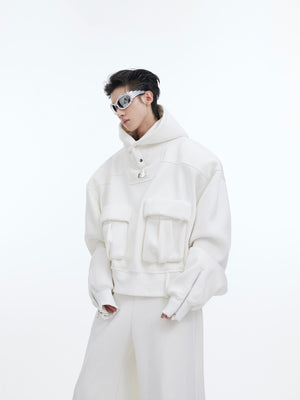 Oversized-Hoodie-Set---Fleece-Lined-With-Deconstructed-Pockets-White-Top
