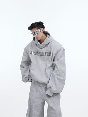 Oversized-Hoodie-Set-with-Fleece-Lining---Distressed-Wide-Leg-Pants-Gray-Top