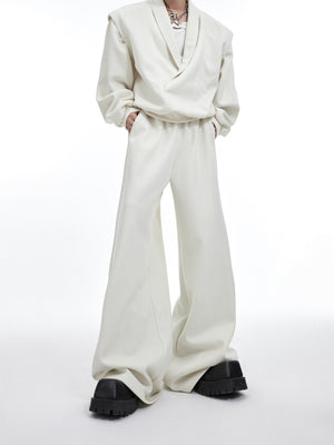 Oversized-V-Neck-Hoodie-Set---Spring-Drop-with-Metal-Accents-White-Pants