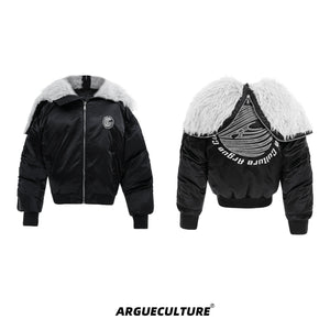 Puffy-Bomber-Jacket---Embroidered-Patchwork---Heavyweight-Streetwear-Black-Jacket