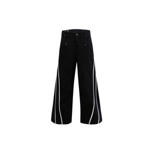 Reflective-Striped-Wide-Leg-Pants-with-Pleated-Texture-Black