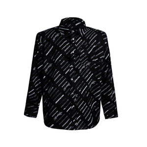 Silk-Satin-Padded-Shoulder-Shirt---Loungewear-Set-for-Couples-Black-Top