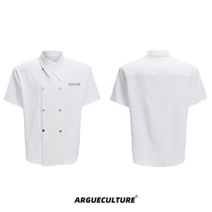Summer-Slim-Fit-Double-Breasted-Casual-Short-Sleeve-Shirt-White-T-shirt