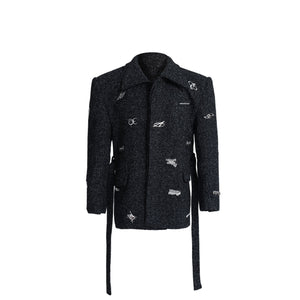 Textured-Luxury-Shoulder-Pad-Blazer---Metallic-Detail-Jacket-Black-Shirt