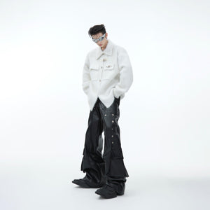 Winter-Plush-Knit-Sweater---Oversized-Metal-Trim-Coat---Cozy-Streetwear-White