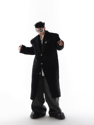 Winter-White-Faux-Fur-Shoulder-Padded-Trench-Coat---Oversized-Long-Coat-Black