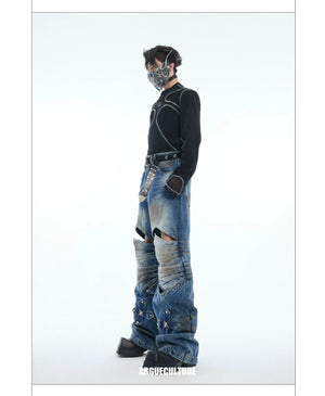 desc::armor-cross-hollow-deconstructed-baggy-jeans-detail-img-7
