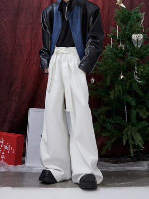 Back view of loose fit cargo pants showing the flare leg silhouette