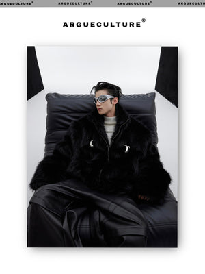 desc::boxy-faux-mink-fur-jacket-with-metal-accents-detail-img-1