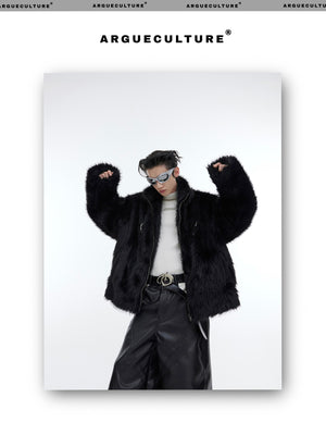 desc::boxy-faux-mink-fur-jacket-with-metal-accents-detail-img-13