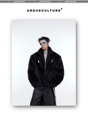 desc::boxy-faux-mink-fur-jacket-with-metal-accents-detail-img-6