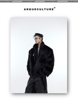 desc::boxy-faux-mink-fur-jacket-with-metal-accents-detail-img-8