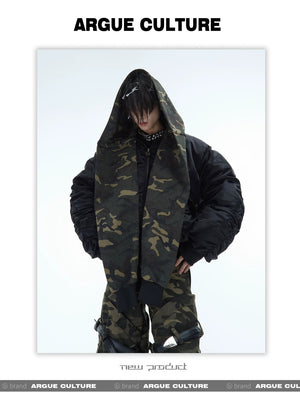 desc::camo-patchwork-hooded-bomber-jacket-heavyweight-winter-parka-detail-img-7