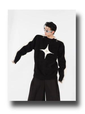 desc::contrast-mohair-crewneck-with-metal-zipper-detail-detail-img-2