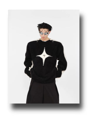 desc::contrast-mohair-crewneck-with-metal-zipper-detail-detail-img-4