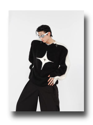 desc::contrast-mohair-crewneck-with-metal-zipper-detail-detail-img-5