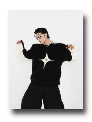 desc::contrast-mohair-crewneck-with-metal-zipper-detail-detail-img-7