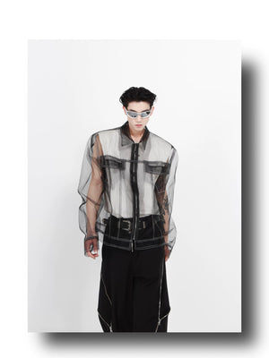 desc::contrast-stitching-mesh-punk-jacket-for-men-detail-img-2
