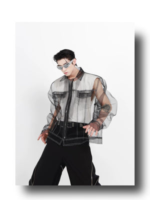 desc::contrast-stitching-mesh-punk-jacket-for-men-detail-img-8