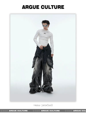 desc::contrast-stitching-mock-neck-slim-long-sleeve-crop-top-detail-img-3