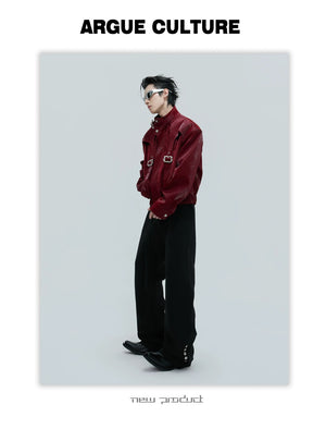 desc::croc-embossed-cropped-moto-jacket-with-metal-accents-detail-img-9