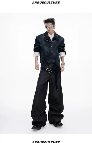 desc::croc-patchwork-straight-leg-streetwear-trousers-for-men-detail-img-10