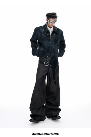 desc::croc-patchwork-straight-leg-streetwear-trousers-for-men-detail-img-11