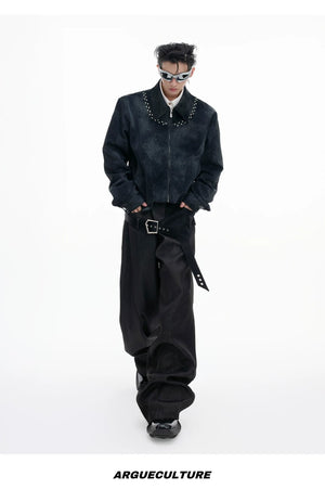 desc::croc-patchwork-straight-leg-streetwear-trousers-for-men-detail-img-12