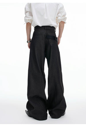 desc::croc-patchwork-straight-leg-streetwear-trousers-for-men-detail-img-6