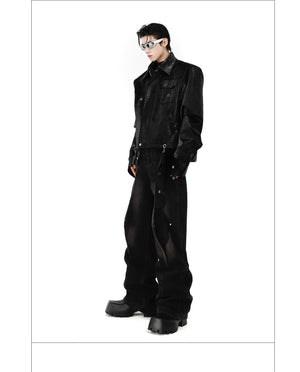 desc::crocodile-embossed-pu-leather-moto-jacket-spliced-design-detail-img-12