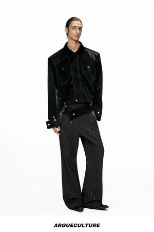 desc::cropped-croc-embossed-leather-jacket-with-metal-hardware-detail-img-12