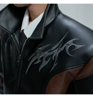 desc::cropped-crocodile-texture-spine-moto-jacket-detail-img-3