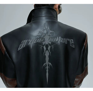 desc::cropped-crocodile-texture-spine-moto-jacket-detail-img-7