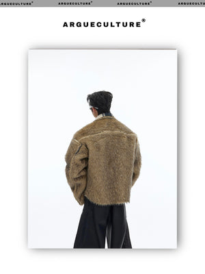 desc::cropped-faux-fur-jacket-vintage-contrast-lapel-detail-img-13