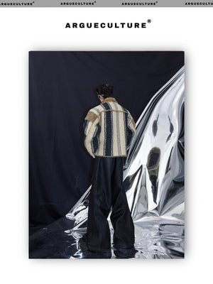 desc::cropped-faux-fur-jacket-vintage-contrast-lapel-detail-img-6