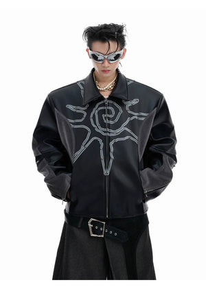 desc::cropped-rivet-leather-jacket-with-faux-fur-patchwork-detail-img-6