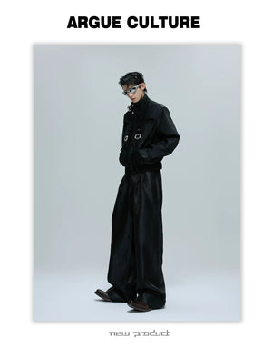 desc::cropped-snake-skin-moto-jacket-with-metal-buckle-detail-detail-img-3
