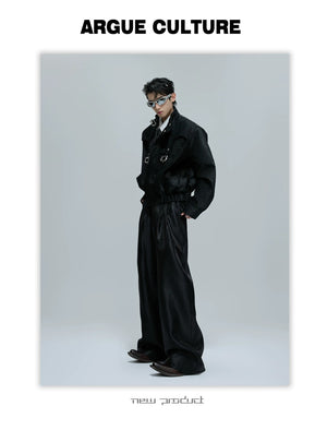 desc::cropped-snake-skin-moto-jacket-with-metal-buckle-detail-detail-img-5