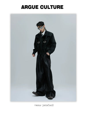 desc::cropped-snake-skin-moto-jacket-with-metal-buckle-detail-detail-img-7