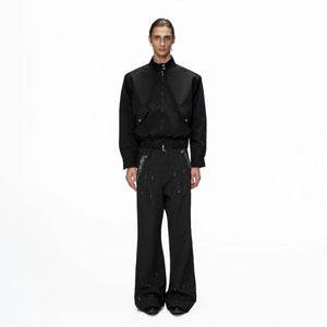 Unisex oversized fit cropped jacket for daily casual streetwear wear