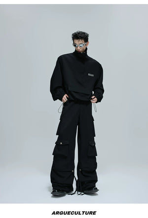 desc::cropped-stand-collar-zip-sweatshirt-cargo-pants-set-detail-img-4