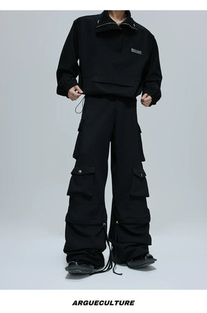 desc::cropped-stand-collar-zip-sweatshirt-cargo-pants-set-detail-img-5
