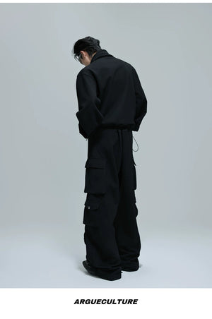 desc::cropped-stand-collar-zip-sweatshirt-cargo-pants-set-detail-img-6