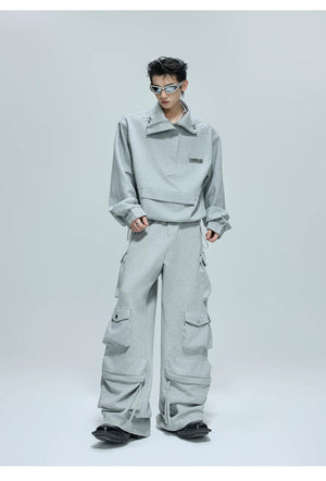 desc::cropped-stand-collar-zip-sweatshirt-cargo-pants-set-detail-img-9