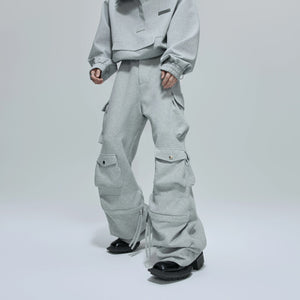 Close up of 480g heavyweight space cotton fabric texture