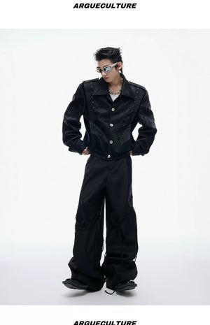 desc::cropped-studded-snakeskin-leather-jacket-streetwear-biker-coat-detail-img-12